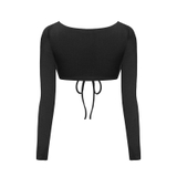 SISTERS Áo croptop tay dài đan dây ngực Amabel