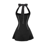 SISTERS Jump váy cổ yếm thắt nơ Bubble