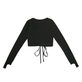 Sisters Áo kiểu Y2K cài nút Loli