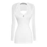 SISTERS Váy đầm body cổ yếm kèm áo khoác ngoài Orange