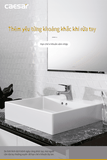 Vòi lavabo chậu rửa mặt Caesar B330CU nóng lạnh kèm nút xả nhấn