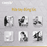 Vòi lavabo chậu rửa mặt Caesar B330CU nóng lạnh kèm nút xả nhấn