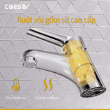 Vòi lavabo chậu rửa mặt Caesar B330CU nóng lạnh kèm nút xả nhấn