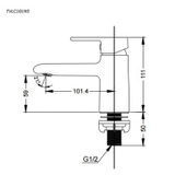 Vòi lavabo chậu rửa mặt TOTO TVLC101NSR nước lạnh