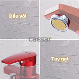 Vòi Sen CAESAR S393CR Màu Đỏ Tay Sen Massage Nóng Lạnh