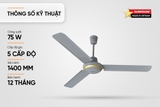 Quạt trần 3 cánh Sunhouse SHD7659G