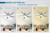 Quạt trần 5 cánh có đèn Sunhouse Apex APF7676G
