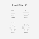 Bộ đồ ăn sứ Minh Long 10 sản phẩm - Timeless - Rực rỡ Việt Nam