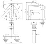 Vòi lavabo chậu rửa mặt INAX LFV-1111S nóng lạnh gật gù (LFV1111S)