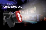 Đèn pin đội đầu SHE-5012 cỡ nhỏ, đen đỏ, sáng trắng