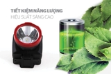 Đèn pin đội đầu SHE-5032 cỡ trung, đen đỏ, sáng trắng