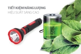 Đèn pin cầm tay LED Sunhouse SHE-4351, cỡ lớn, đỏ đen