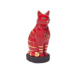 [GT] Mèo Đại Cát Trang trí vàng (23.9 cm) - Màu Đỏ