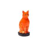 [GT] Mèo Đại Cát - Trang trí vàng (17.4 cm) - Màu Cam