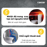 Bồn cầu 2 khối Caesar CD1338 xả 2 nhấn nắp thường