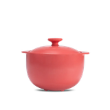 Nồi dưỡng sinh Vesta sứ Minh Long(Nồi tròn cao) 1.2 L + nắp (CK) - Màu Đỏ 2
