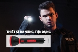 Đèn pin cầm tay LED Sunhouse SHE-4351, cỡ lớn, đỏ đen