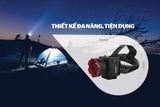 Đèn pin đội đầu SHE-5012 cỡ nhỏ, đen đỏ, sáng trắng