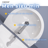 Lavabo chậu rửa mặt Caesar L2150S treo tường chân ngắn