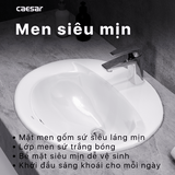 Lavabo chậu rửa mặt Caesar L5018 bán âm dương vành