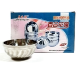 Chén inox xoắn xám