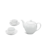 Bộ trà sứ Minh Long 0.8 L - Camellia - Trắng
