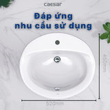 Lavabo chậu rửa mặt Caesar L5018 bán âm dương vành