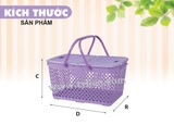 Giỏ Đan Đại (Có Nắp) nhựa Tý Liên No.0608