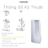 Bồn tiểu nam Caesar U0296 đặt sàn