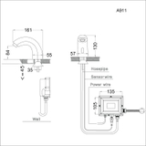 Vòi lavabo chậu rửa mặt Caesar A911 nước lạnh cảm ứng