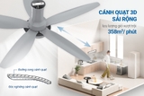 Quạt trần 5 cánh có đèn Sunhouse Apex APF7676G