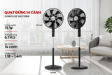 Quạt đứng 14 cánh Sunhouse SHD7386B