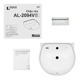 Lavabo chậu rửa mặt INAX AL-2094V âm bàn 3 lỗ (AL-2094V)