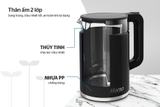 Ấm siêu tốc thủy tinh 1.7L Sunhouse SHD1330