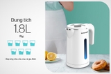 Ấm siêu tốc Inox 2 lớp 1.8L Sunhouse SHD1351W