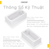 Bồn tắm dài Caesar AT0670L(R) dài 1m7 loại chân yếm