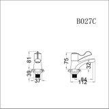 Vòi lavabo chậu rửa mặt Caesar B027C nước lạnh