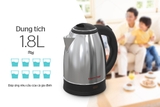 Ấm siêu tốc Inox 1.8L Happytime HTD1021
