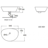 Lavabo chậu rửa mặt American Standard WP-F633 đặt bàn