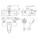 Vòi sen tắm American WF-1711 nóng lạnh