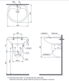 Lavabo chậu rửa mặt TOTO LHT300CR#W treo tường chân ngắn