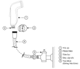 Vòi xịt vệ sinh INAX CFV-102M (CFV102M)