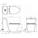Bồn cầu 1 khối INAX AC-919R nắp rửa cơ CW-S32VN