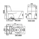 Bồn cầu 1 khối American Standard Active VF-2011