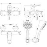 Vòi sen tắm American WF-0911 nóng lạnh