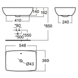 Lavabo chậu rửa mặt American Standard WP-F650 đặt trên bàn