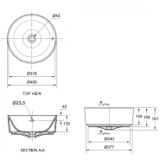 Lavabo chậu rửa mặt American Standard 0509-WT đặt bàn