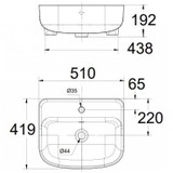 Lavabo chậu rửa mặt American Standard 0533-WT âm bàn