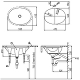 Lavabo chậu rửa mặt INAX L-2293V âm bàn (L2293V)