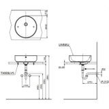 Lavabo chậu rửa mặt TOTO LW895JW/F#W